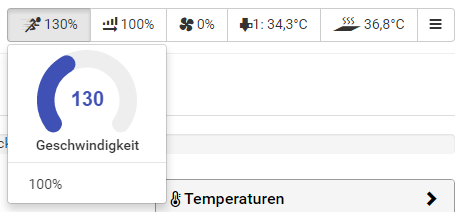 Im Laufenden Druck die Settings ändern